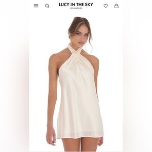 Lucy in the Sky Ivory Halter Dress